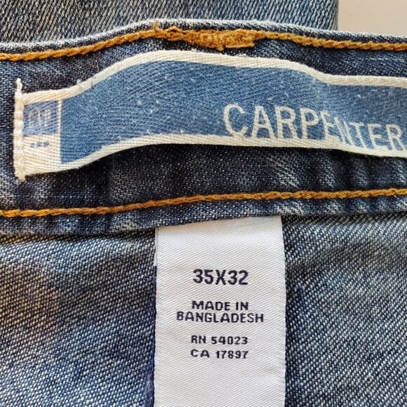GAP SZ 35 X 32 Men's  Carpenter Jeans 100% Cotton - Picture 8 of 10
